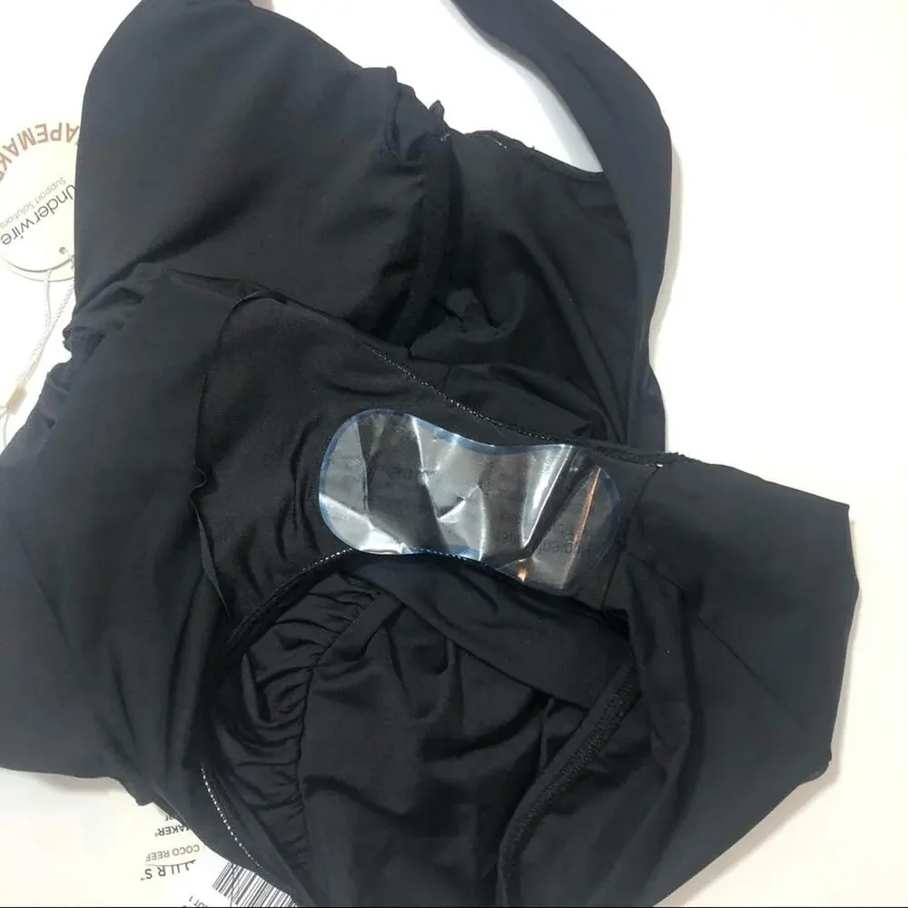 Coco Reef KEEPSAKE RUCHED black swim ONE-PIECE - Picture 8 of 8